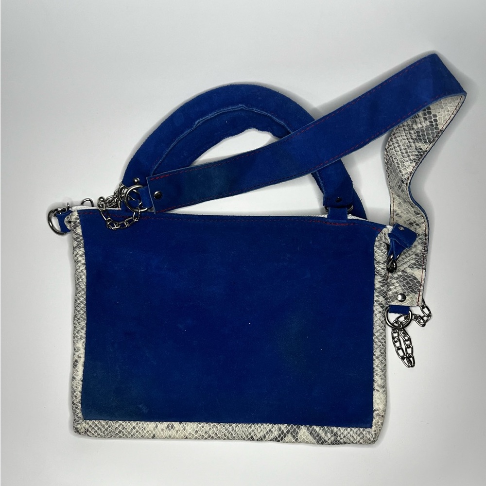 Handmade leather top handle purse